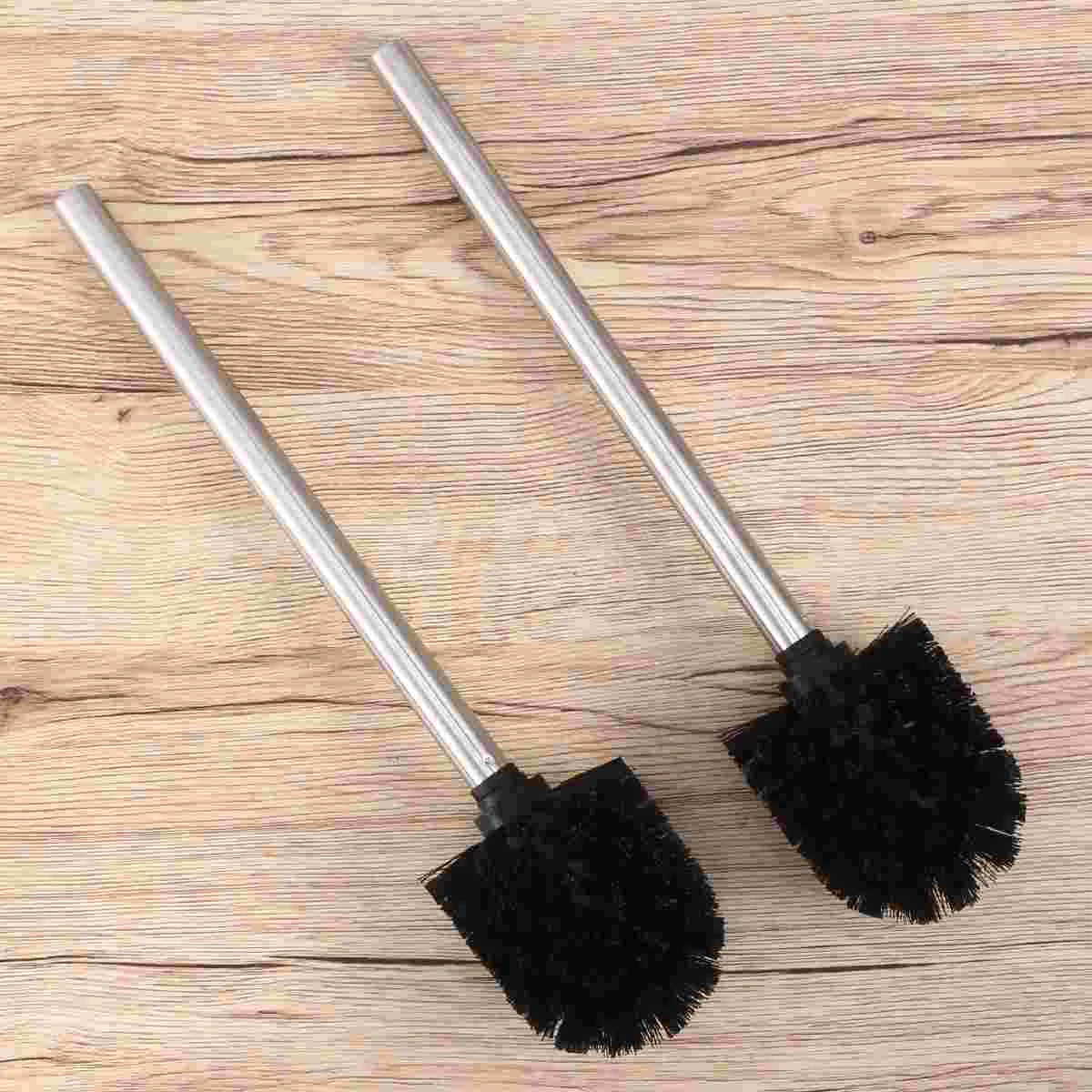 

2 PCS Bristles Toilet Scrubber Bathroom Supplies Tile Cleaning Brush Black