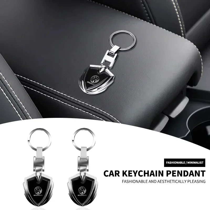 

Car Stying Badge 3D Metal Key Rings Shield Shaped Keychain For Volkswagen B6 B7 B5 Golf Polo Tiguan Passat EOS Scirocco Jetta
