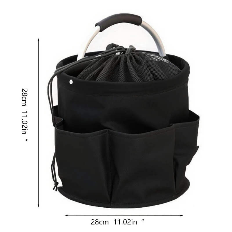 

Portable Storage Basket OxfordCloth Folding Basket Shopping Foldable Garden Tool Basket Outdoor Multi-Use Organizer Storage Bag