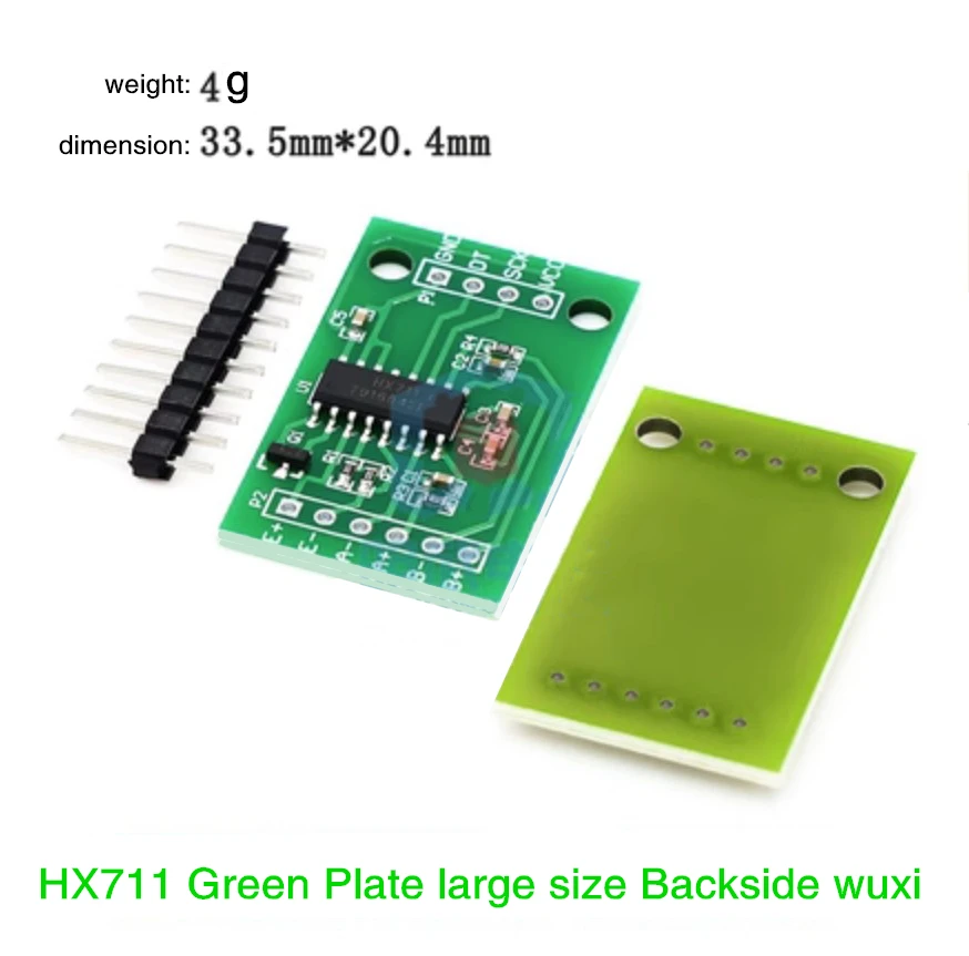 Módulo de pesaje HX711 serie de 24 bits módulo AD de precisión sensor de presión Módulo de báscula electrónica de pesaje verde