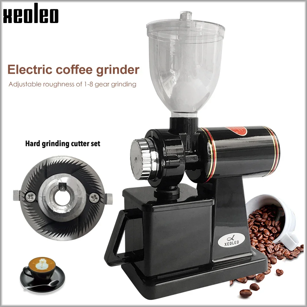 

Xeoleo Electric Coffee Grinder 600N Coffee Mill Machine Coffee Bean Grinder Machine Flat Burrs Grinding Machine 100W Red/Black