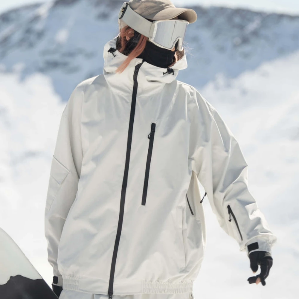 2025 جديد الحد الأدنى زوجين التزلج السترات تنفس فضفاض الثلوج القمم الحرارية يندبروف المرأة معطف الشتاء الرياضة في الهواء الطلق هوديس #3