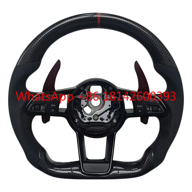 Carbon Fiber Premium Steering Wheel Without Airbag Hand Stitched Auto Modified Replacement Parts