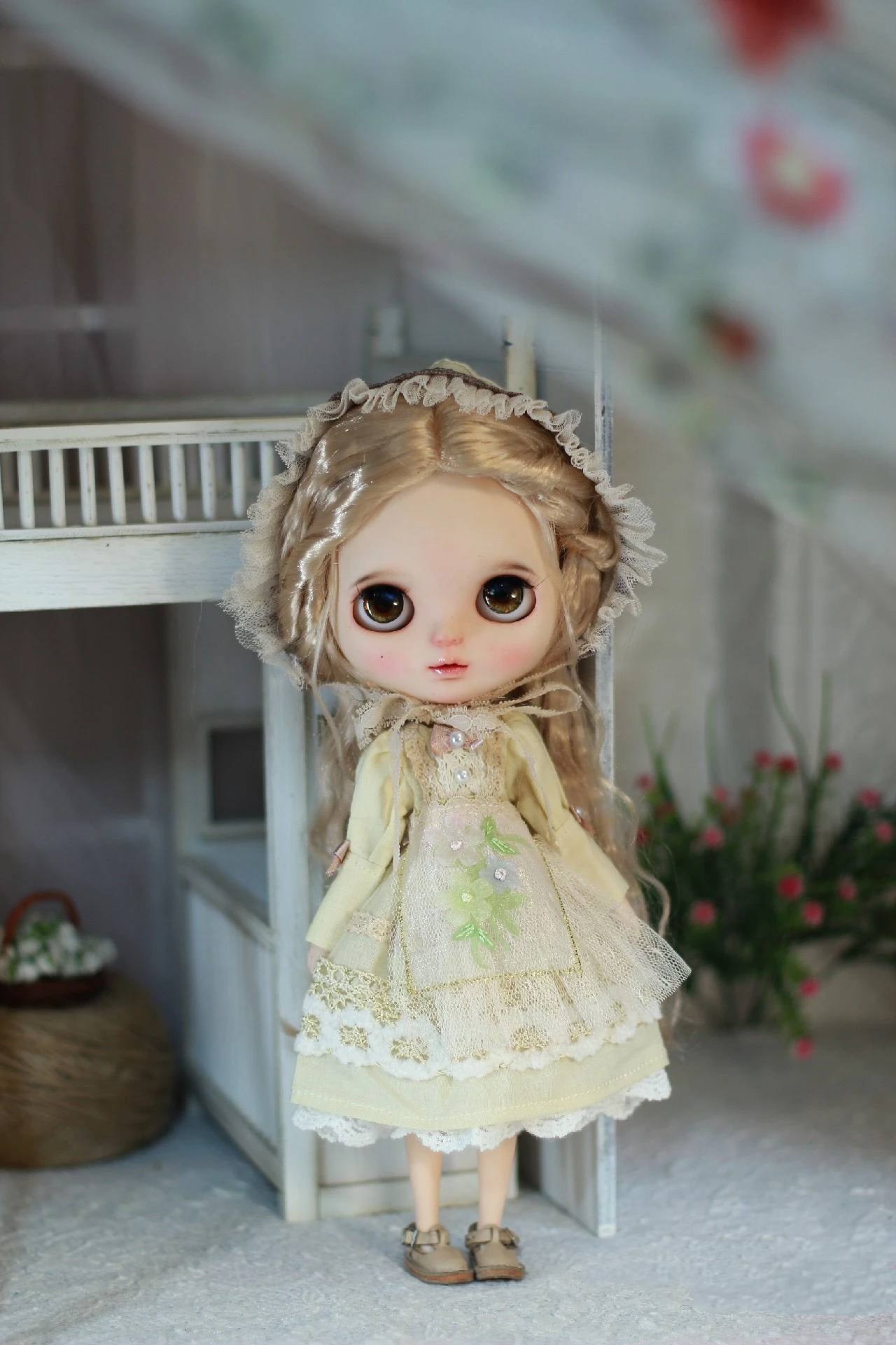 

Blythe clothes dress yarn skirt and hat skirt 1/6 30cm BJD anime girl (Fit Pullip,Ob24, Licca、ob22、qbaby)