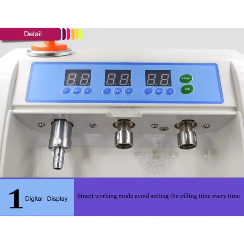 Economical den tal Handpiece Lubricator With Time Scale Display High and Low Speed Hand Piece Oiler Maintenance Oil System