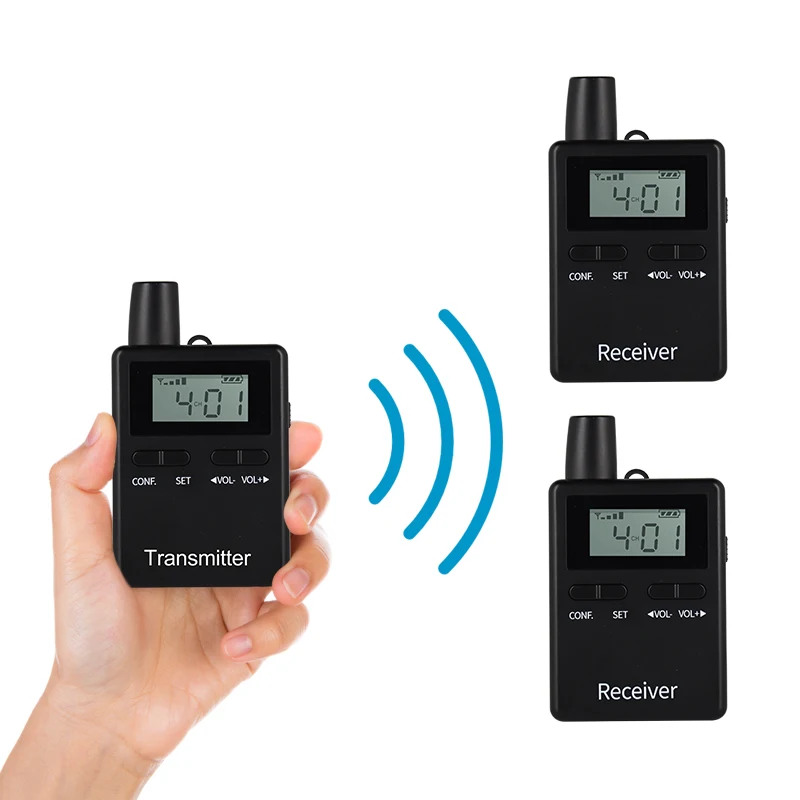 RICH AGE 20 Slot borsa portatile Audio Tour Guide System 1 trasmettitore Plus 19 ricevitore per Guide turistiche interpretazione simultanea
