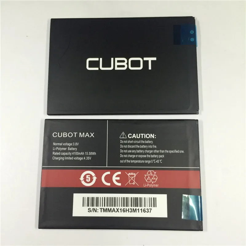 In Stock for CUBOT MAX battery 4100mAh 6.0INCH MTK6753A Long standby time High capacity New production date for Cubot battery
