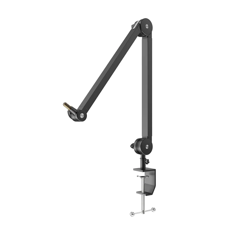 

A99E-Scissor Shaped Foldable Microphone Stand Featuring A Cable Management Channel And Desktop Mounting Support For Booms