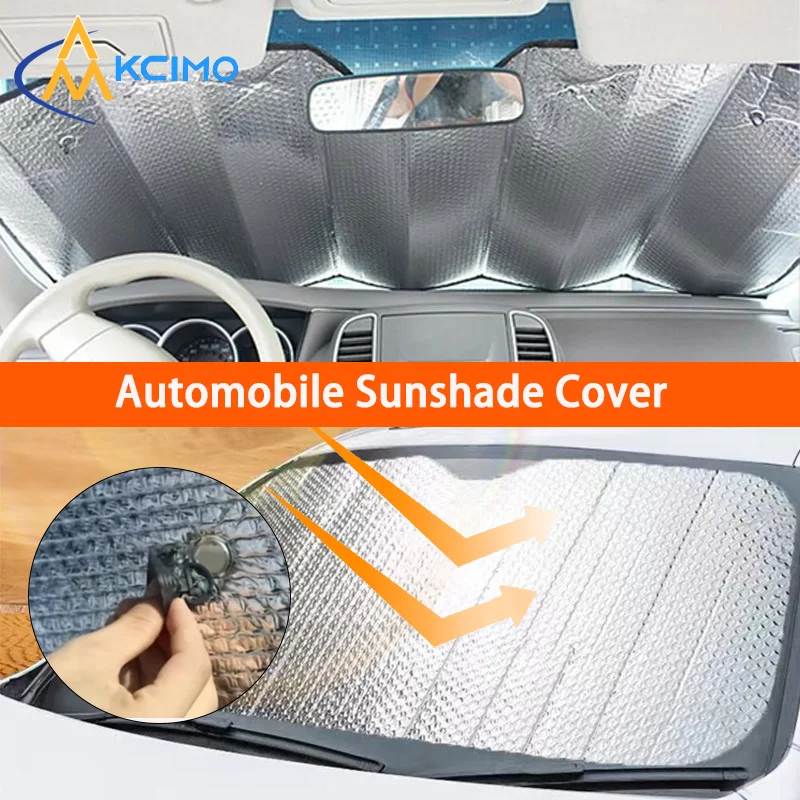 Universal Foldable Aluminum Foil Windshield Sun Visor, Heat Insulation UV Blocking Sunshade Pad, Car Interior Protective