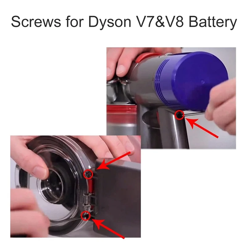 BABZ Replacement Screws for Dyson for V6 V7 V8 V10 V11 Vacuum Battery Pack, Metal Installation Screw Set 9Pcs M2.5x15