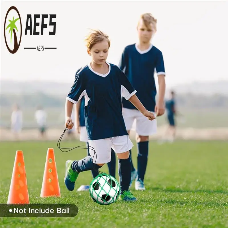 

AEF5-2PCS Тренажер для футбольных ударов, сетка для футбольных мячей, для мячей, размер 3, 4, 5, Solo Soccer Kick Training Aid