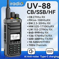 Iradio UV-88  Aviation Air Band AM FM USB CB  Handheld Walkie Talkie  LW MW SW SSBHF HF VHF UHF UV88