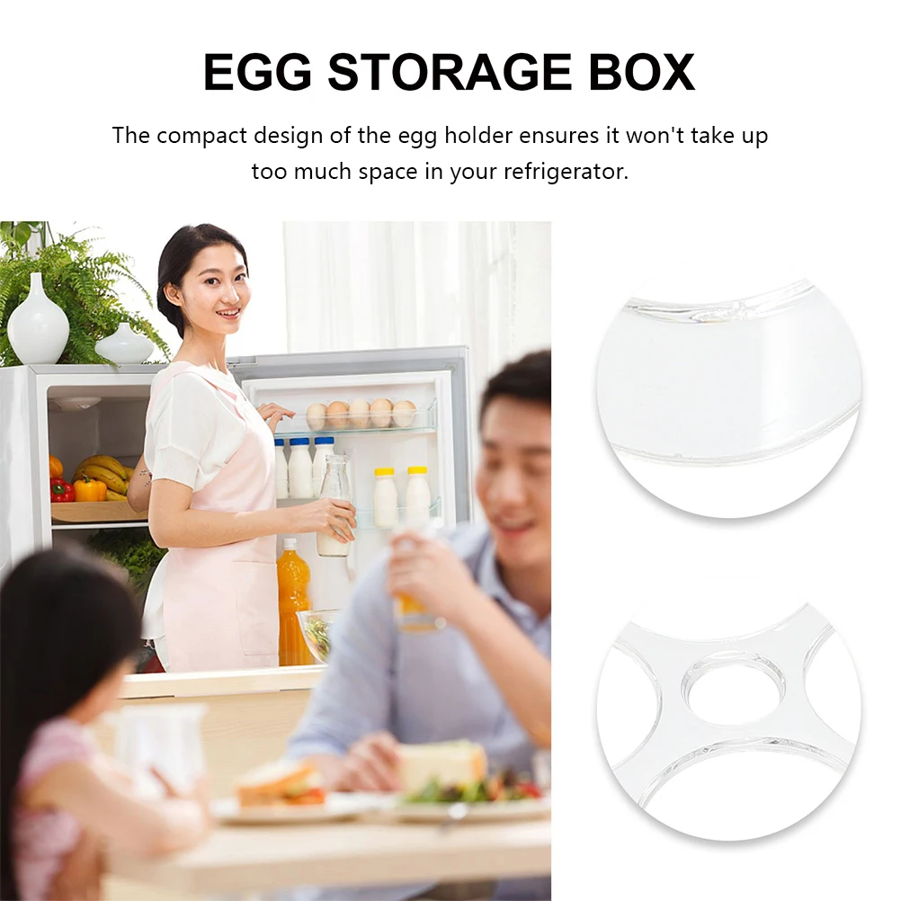 

3pcs Holder Transparent Fridge Organizer Brackets Kitchen Tray For Egg Holes Trays Refrigerator Egg Storage Racks