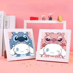 Sanrio-Kit de pintura de diamante 5D DIY Cinnamoroll Lotso, animación de dibujos animados, decoración del hogar, gran oferta, 2023