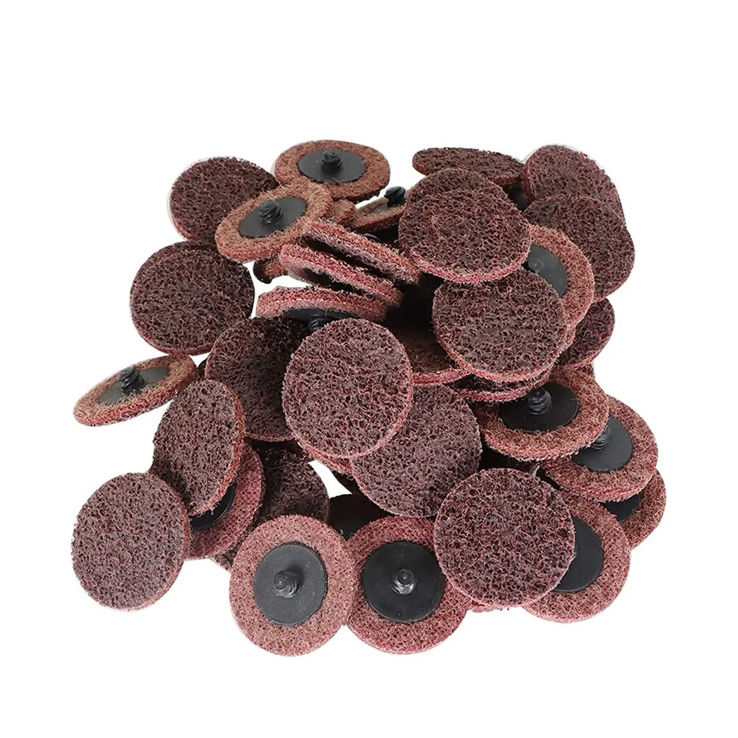 5 Pieces 1/2/3 Inch Torque Nylon Sand Disc Turn Button Rotating Non-Woven Turn Lock Grinding Polishing Disc
