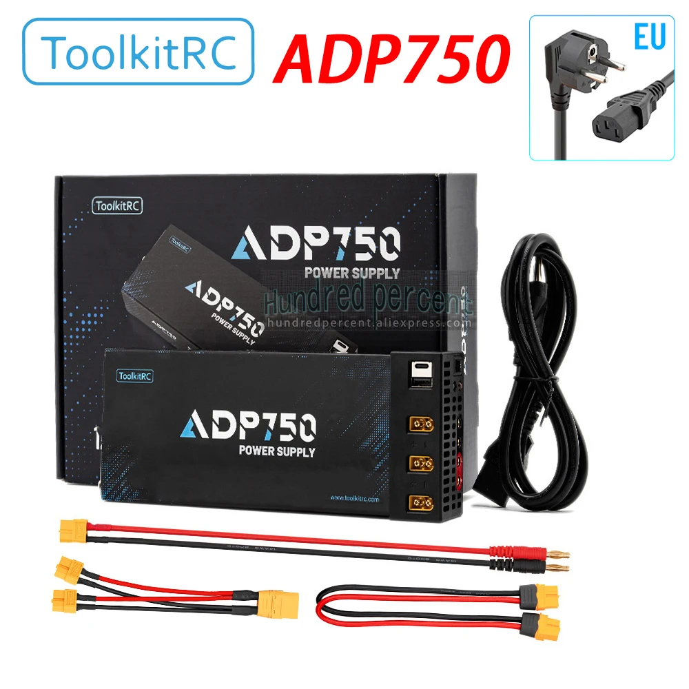 

ToolkitRC ADP750 Power Adapter 750W DC12V 62.5A XT60 Parallel Suitable For M8D M9 M6D M7 M8P Intelligent Charger Power Supply