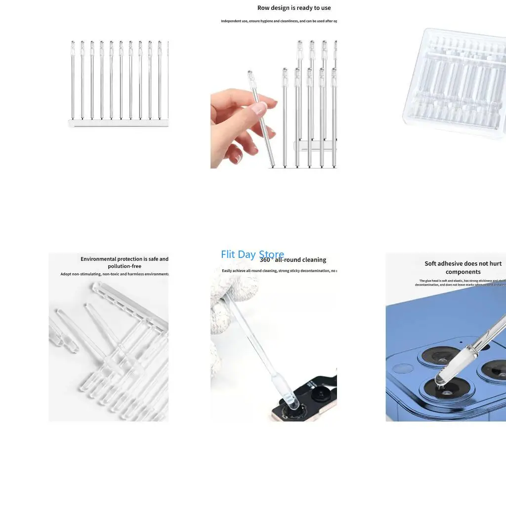 F92C 48Pcs Synthetic Dust Fingerprint Removal for Phone Camera Lens Cleaning