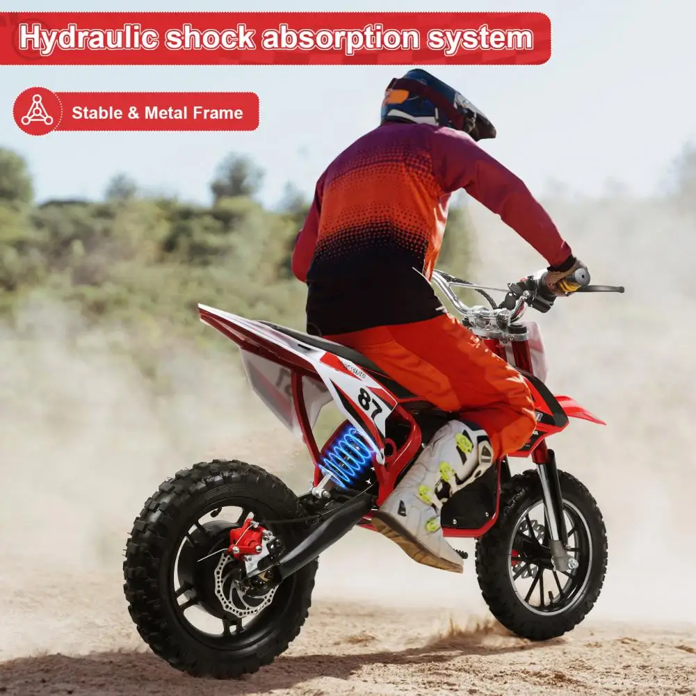 Kids Electric Motocross Bike Off Road Mini Motorcycle Electric Pocket Motorbike with 36V 500W Motor 10 Inches Wheels