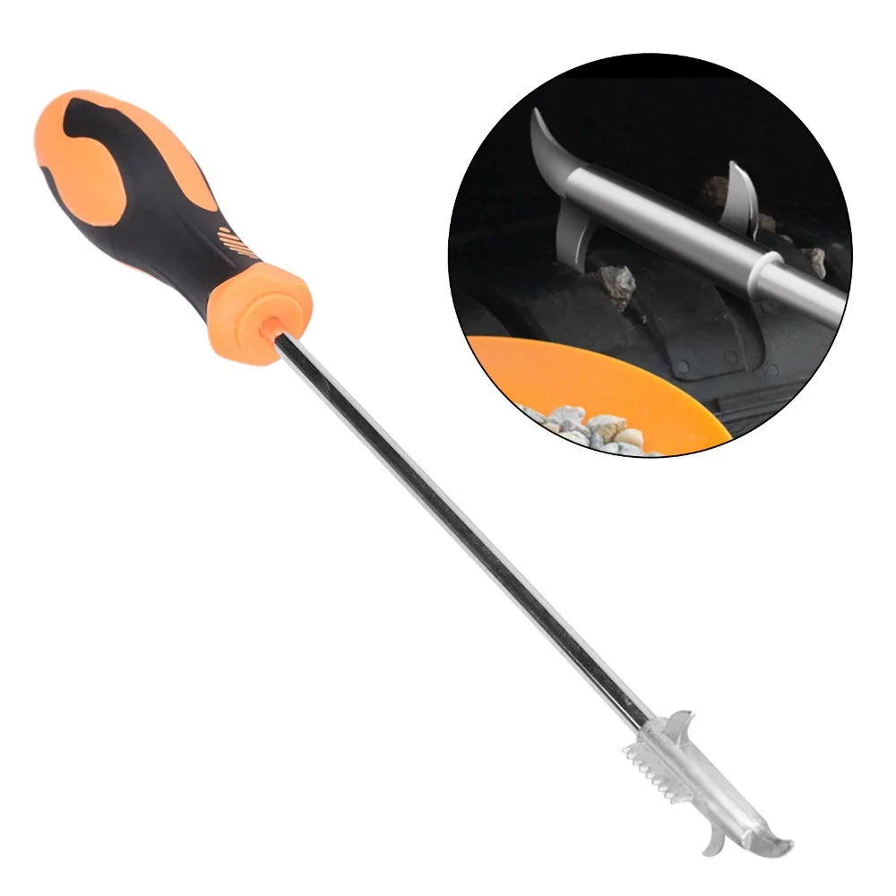 2pcs Stainless Steel Tire Groove Cleaning Tool Portable Universal Fit Stone Gravel Remover Wheel Slot Cleaner Hook For Car Tire