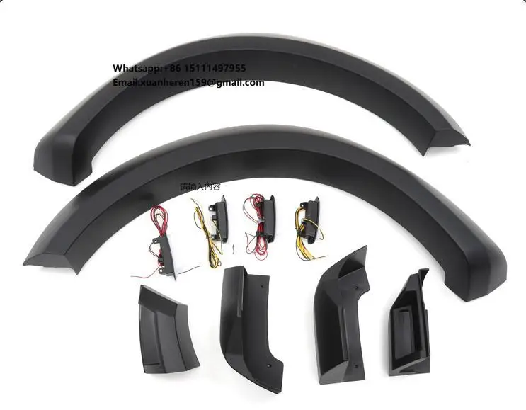 

Новые черные расширители крыльев для Ranger T9 2023-2024, версия со светодиодами для стального бампера, для улучшенной видимости на бездорожье