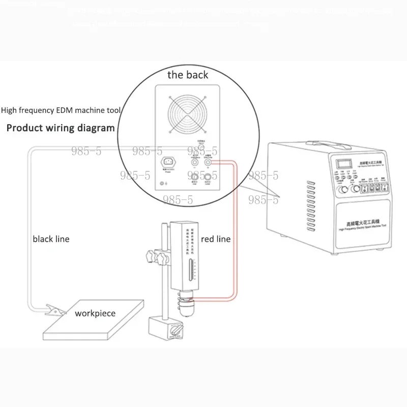 High-Frequency Discharge EDM Perforator Portable Pulse Drilling Machine Broken Tap Screw Drill Tap Remover