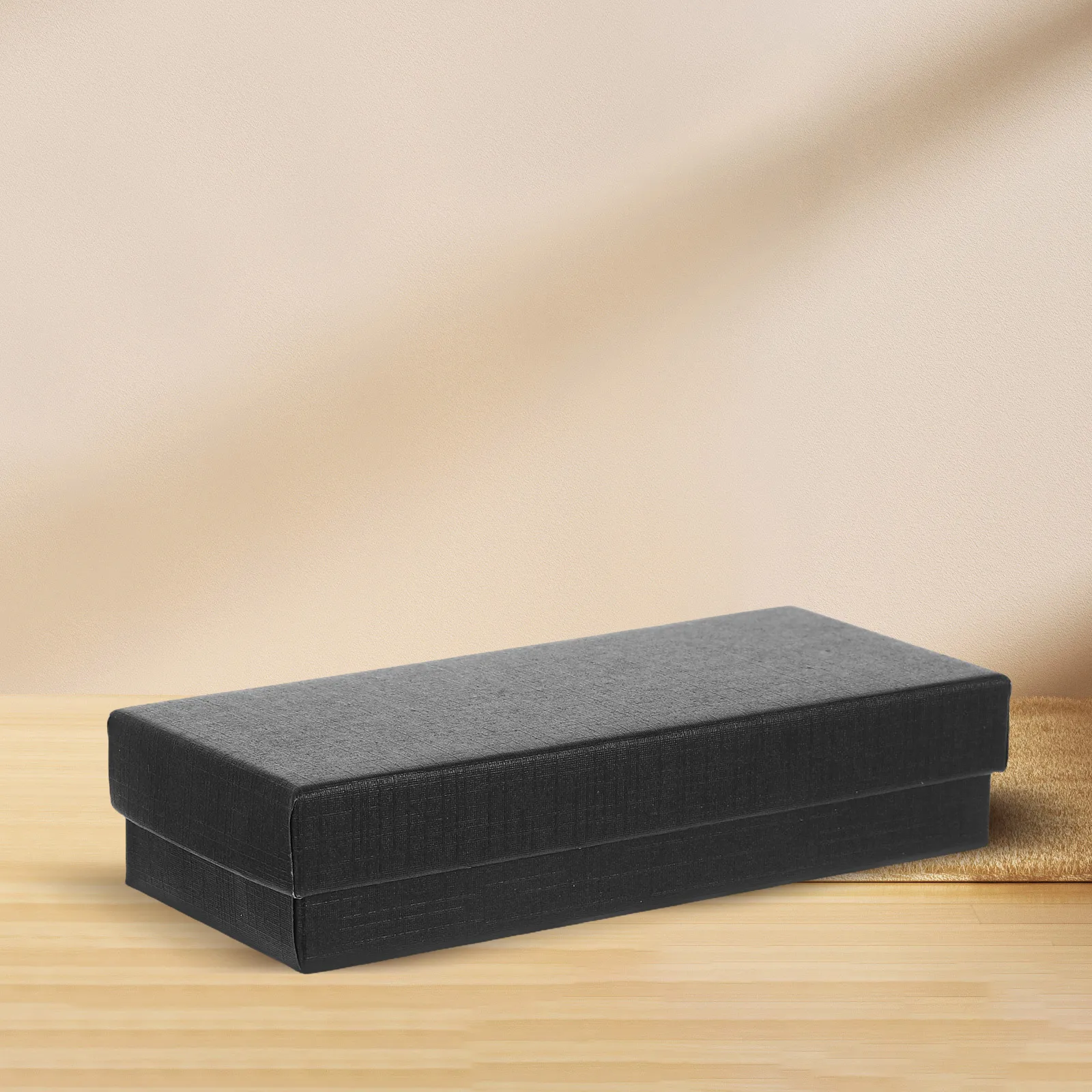 

Non-Woven Sponge Box Elegant Paper Container For Jewelry Storage Gift Case Black Single Watch Case For Bracelet Bangle Watch