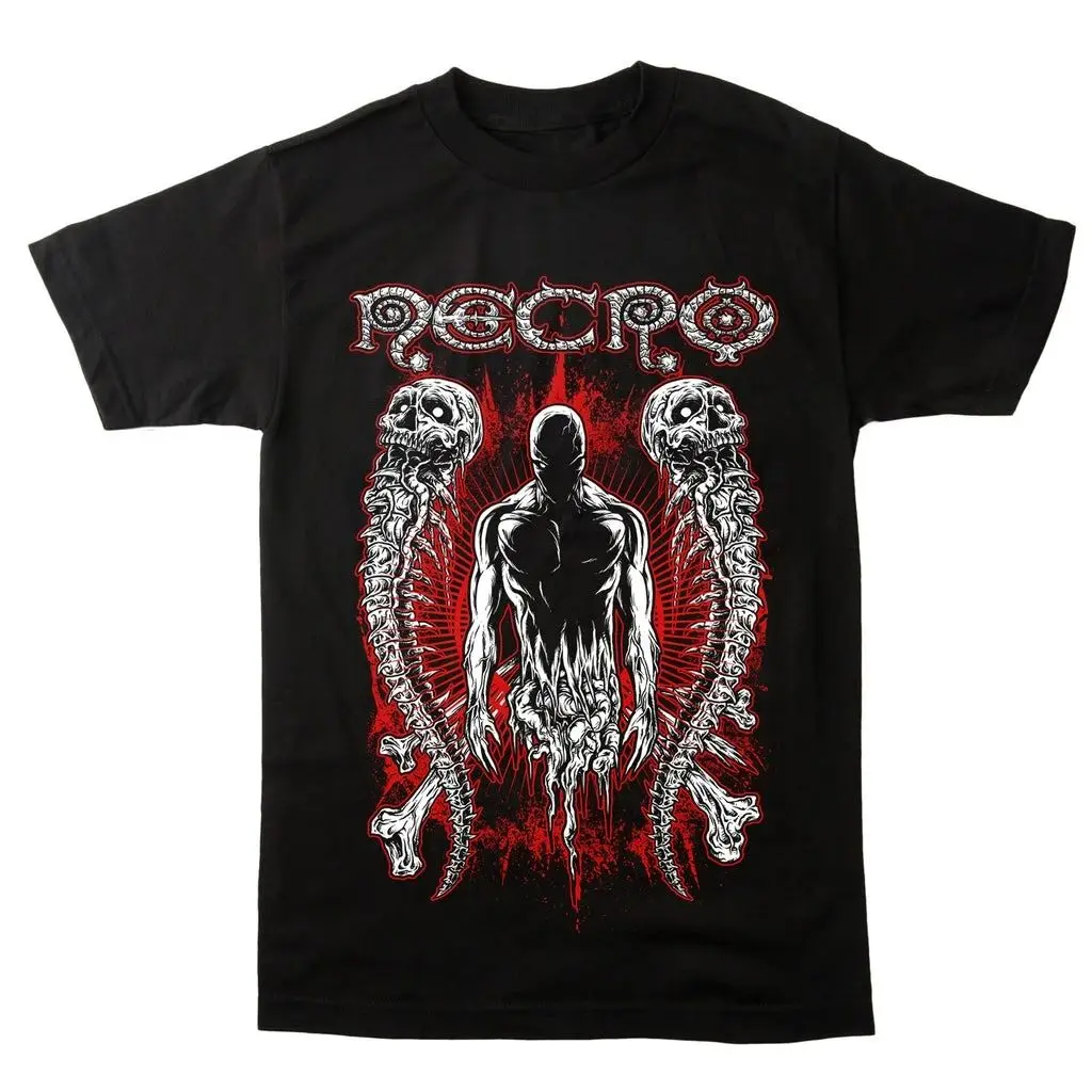 Vintage Action Movie Tops Necro I Need Drugs Psychedelic Monster Print T-Shirt Rock Punk Tops Casual Loose Streetwear Unisex