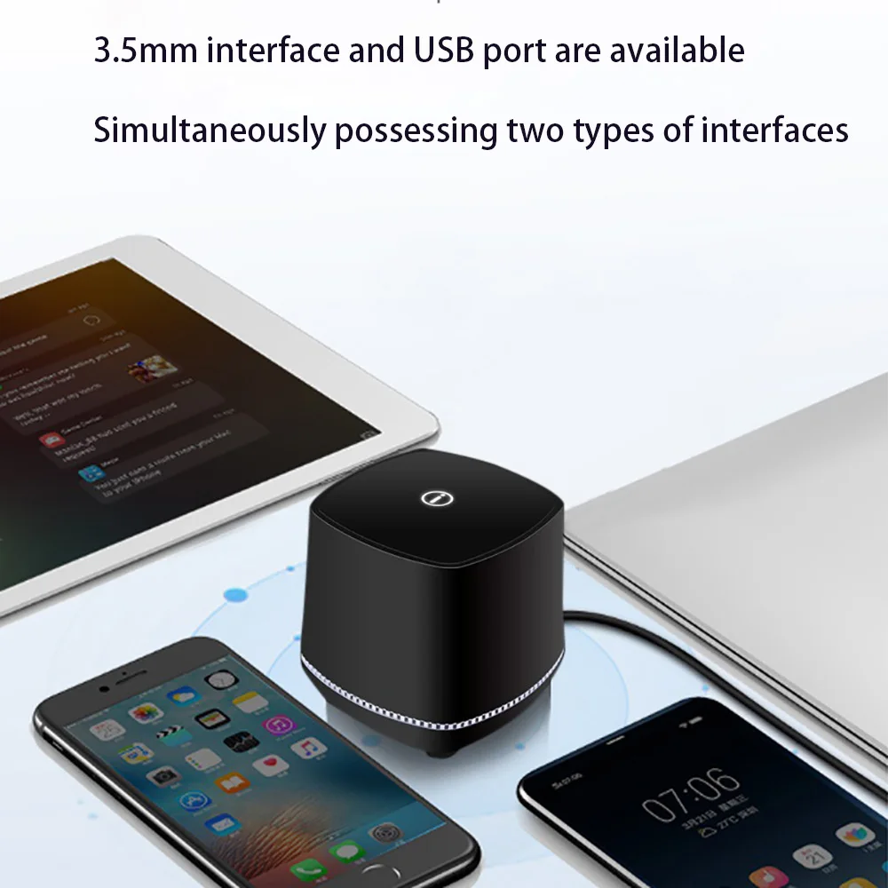 Mini Subwoofer Speakers 3.5mm Audio Hole USB Speaker Portable Desktop Computer Laptop Loudspeaker Wire Control Switch Speakers image 4