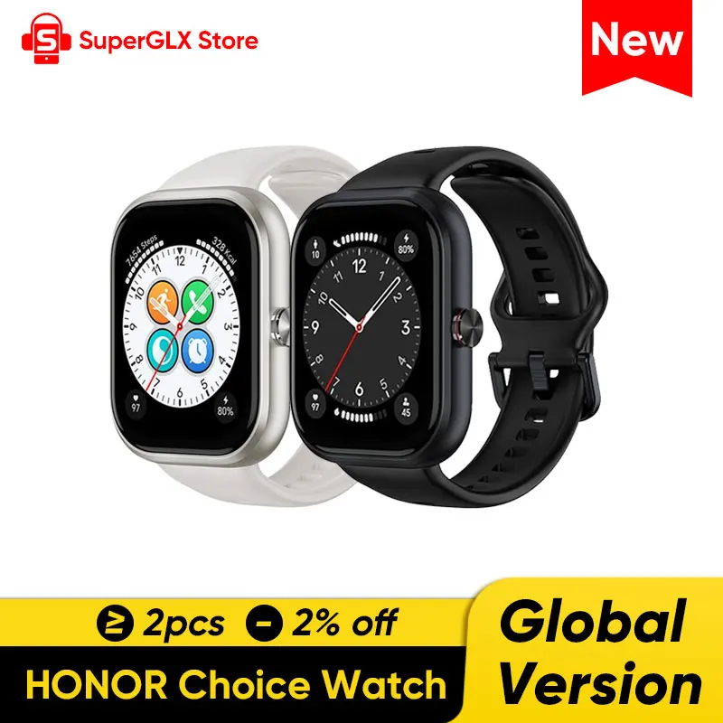 Global Version HONOR Choice watch 1.95 Inches AMOLED Screen All-day Health Monitoring 5ATM Bluetooth call Ultra-long Battery