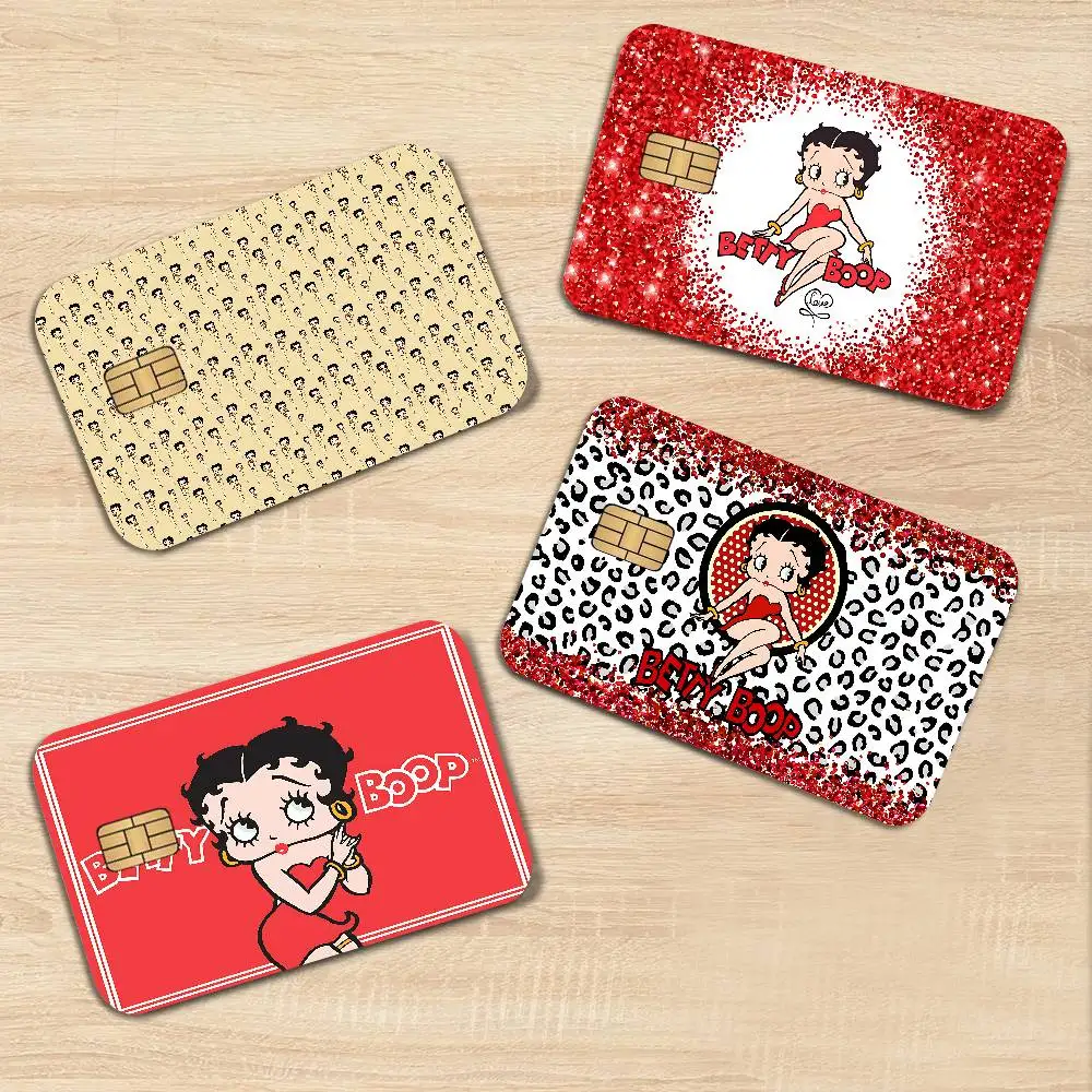Cartoon B-Betty B-BoopES Diy Credit Debit Card Sticker Party Sticker Decoration Waterproof Small Chip Card Skin Sticker