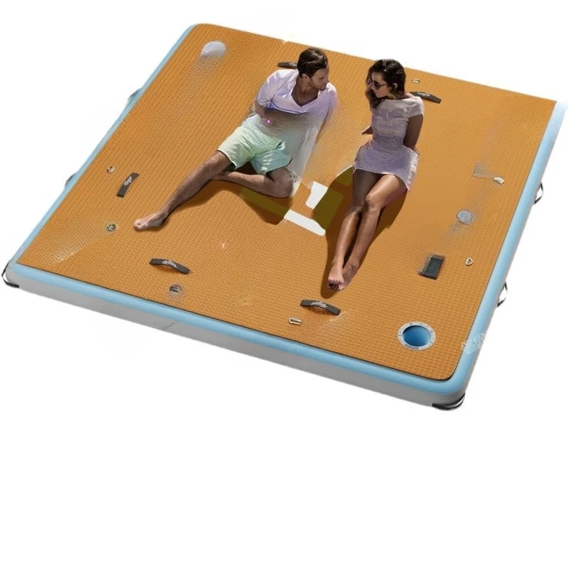 

Water inflatable floating platform anti-skid row yacht