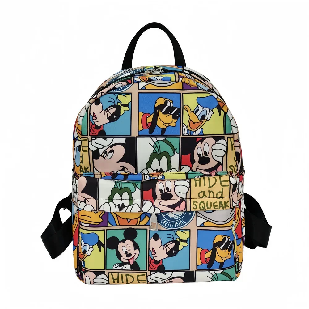 

Disney Mickey Mouse Cartoon Backpack Student Girl Travel storage Bag Minnie Boy Schoolbag Nylon Shoulder Bag Handbag