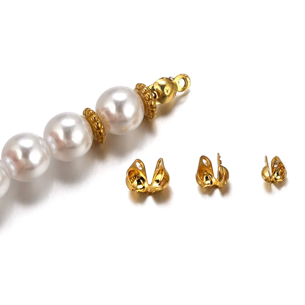 50/100 قطعة المشابك الفولاذ المقاوم للصدأ السنانير تجعيد الخرز نهاية موصلات ل الديكور القلائد أساور مجوهرات ذاتية الصنع صنع الملحقات