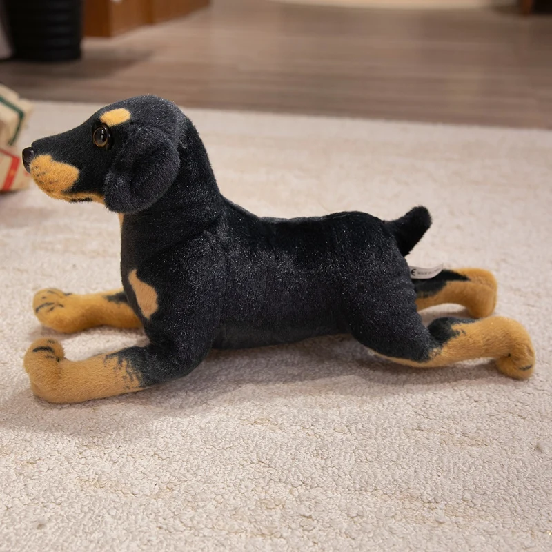 Levensechte hond knuffel pluizige knuffels Rottweiler zachte pop Real-life puppy Home Decor kinderen speelgoed verjaardagscadeau
