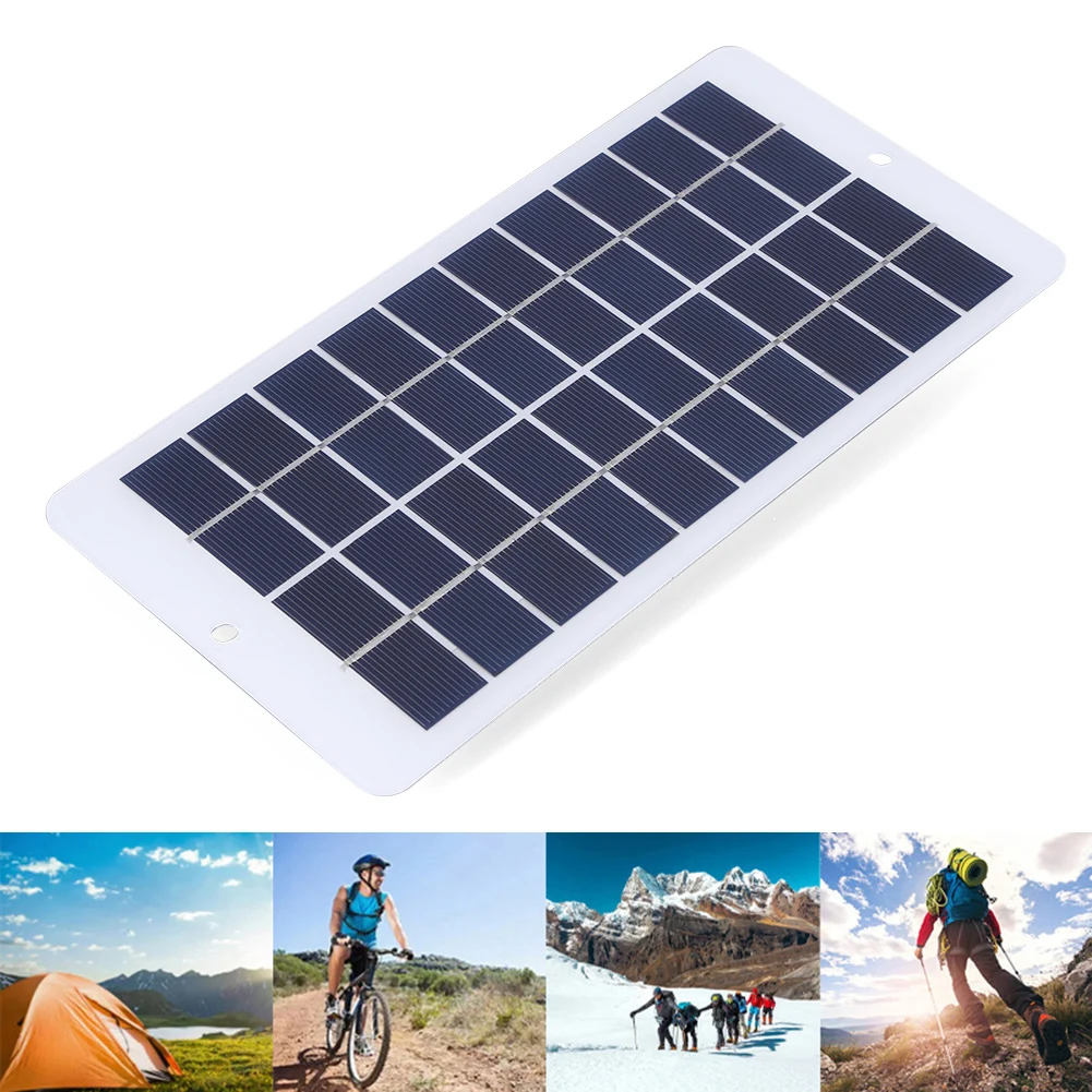 20W 5V Solar Panel Charger Mobile Power Supply Battery Charger Solar Panel Courtyard Lighting for Doorbell Monitoring