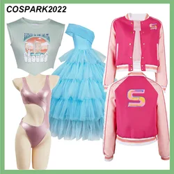 Adult Women Sue Cosplay Vest Jacket Jumpsuit Dress Outfit Movie The Substance Roleplay Female Halloween Costume Carnival Party