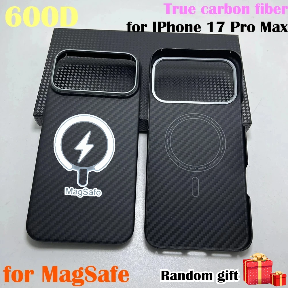 

600D 1500D True Aramid Carbon Fiber for Magsafe Magnetic for IPhone 17 Pro Max Air Case Ultra-Thin Lightweight Shockproof Funda