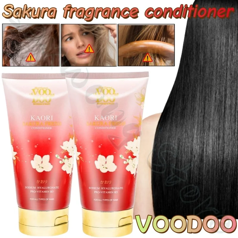 

VOODOO Sakura Fragrance Conditioner Repairs Dry, Permed, and Dyed Damaged Hair, Hydrates, Shines, and Smoothes Hair 260ml