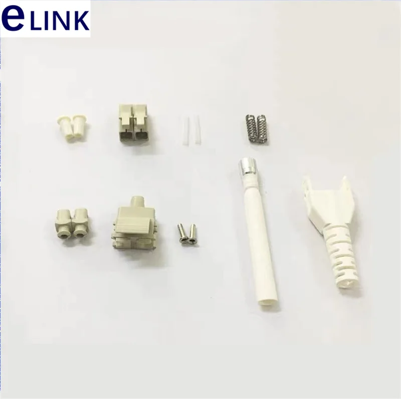 Jogo do conector do uniboot do LC, 2 núcleos, 3.0mm, um tubo sem virola, conector da fibra ótica, peças soltas FTTH eLink, 200 PCes