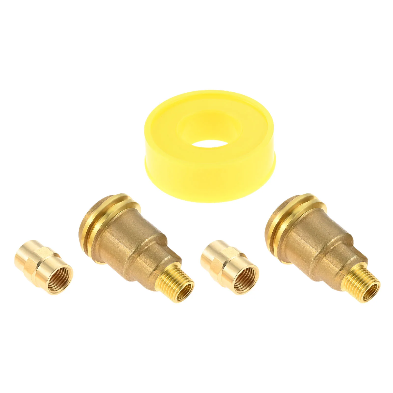 1Set QCC1/POL Propane Gas Hose Fitting Adapter With Seal Tape 1/4