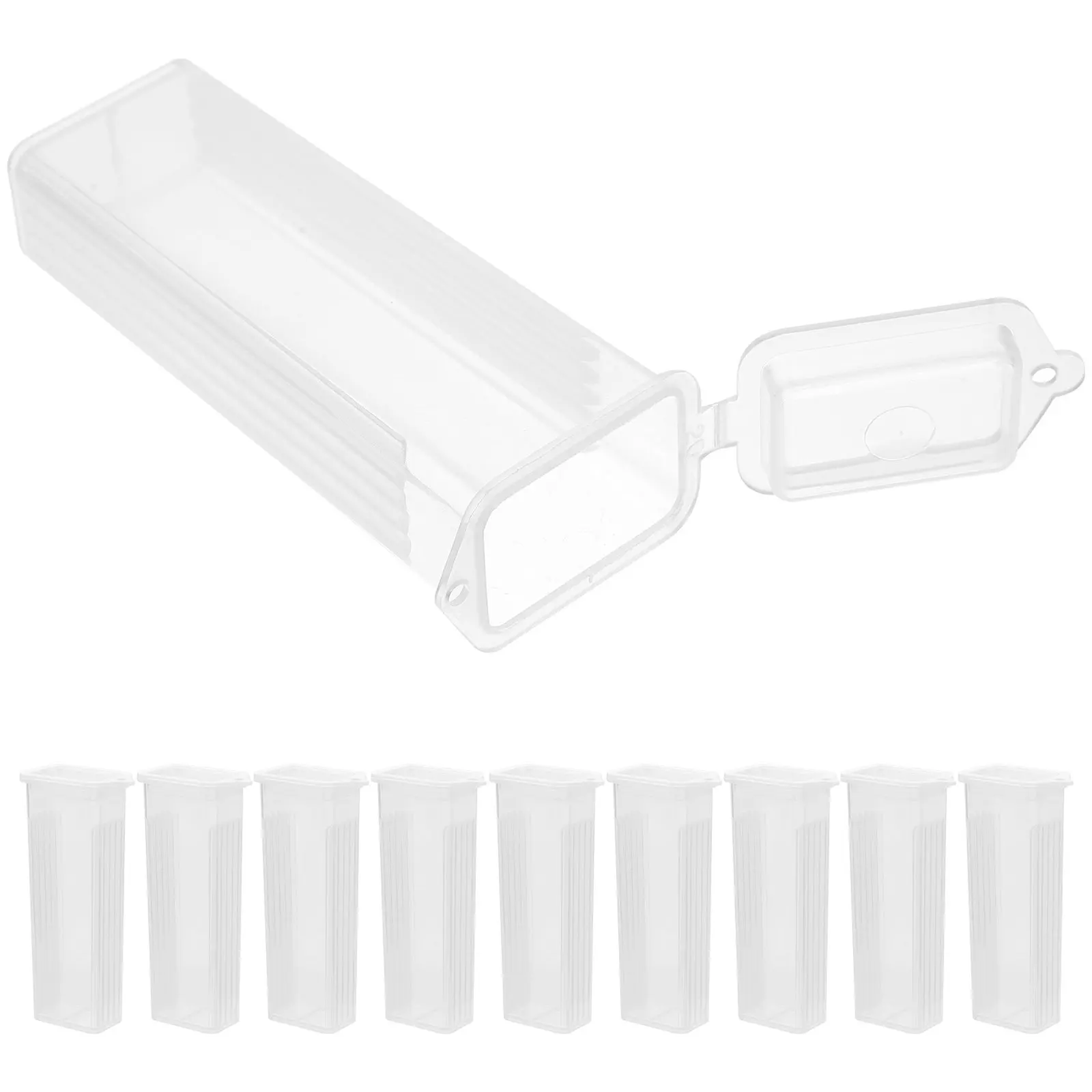 

10Pcs Microscope Slide Storage Box PP Sturdy Material Large Snap Secure Pathological Slides Individual Storage Box