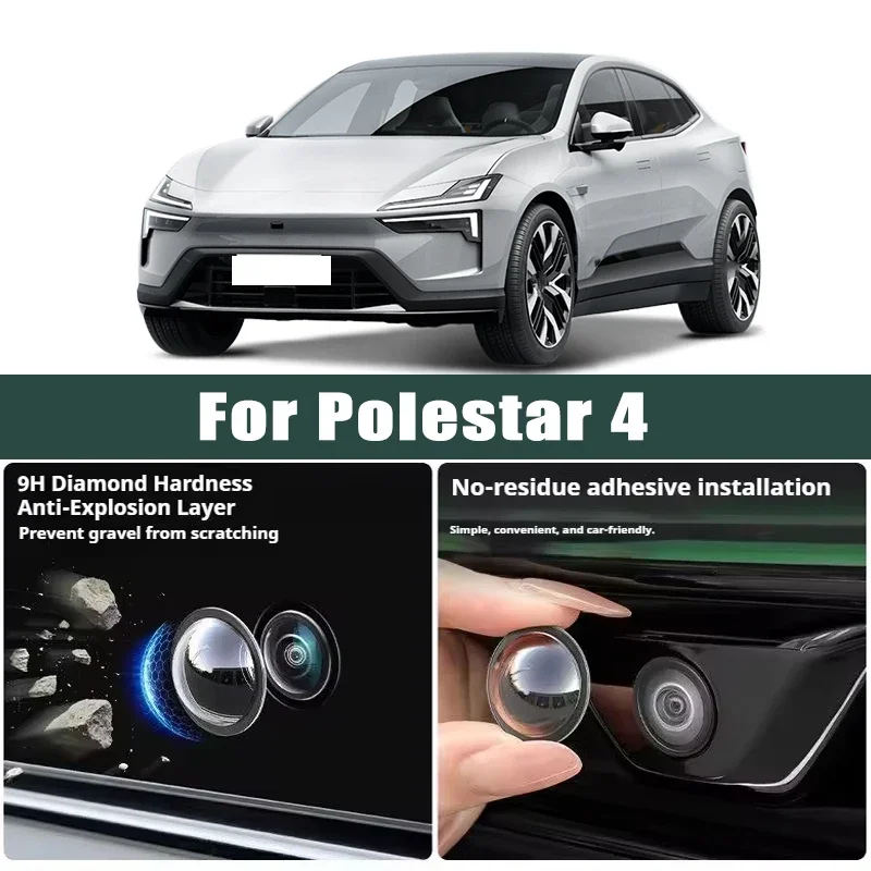 Car Camera Lens Protector 2PCS Rear View Backup Camera Cover Camera Protection Anti Scratch Waterproof For Polestar 4