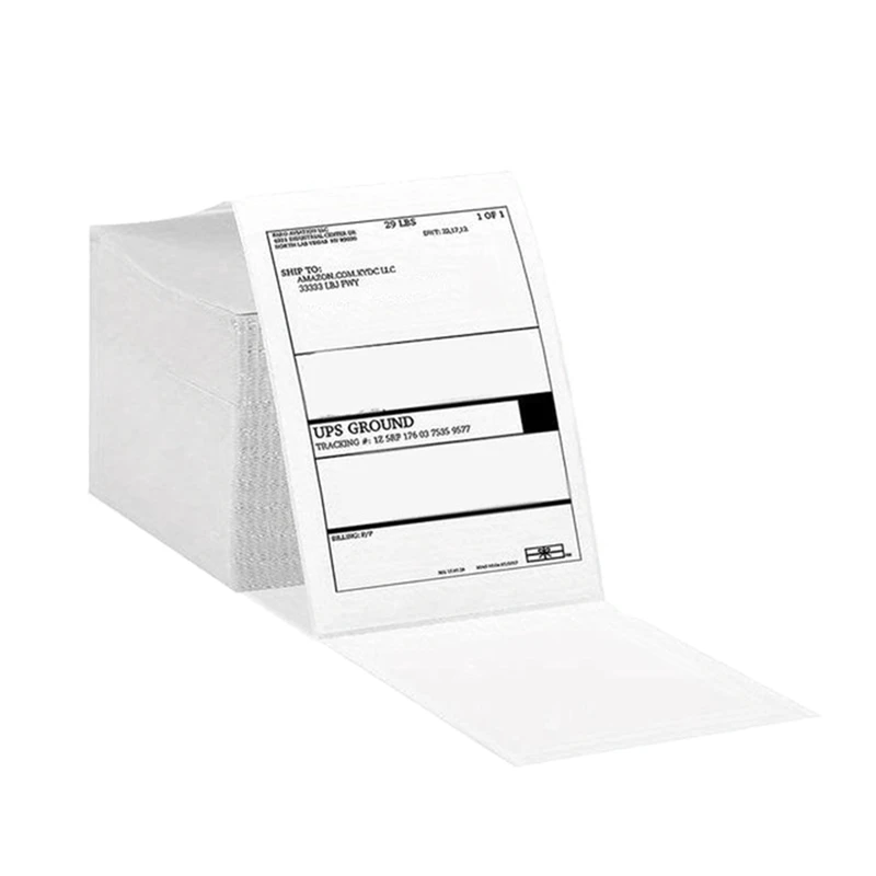 Direct Thermal Labels 500 Labels Per Stacked -Strong Adhesive For Shipping Label