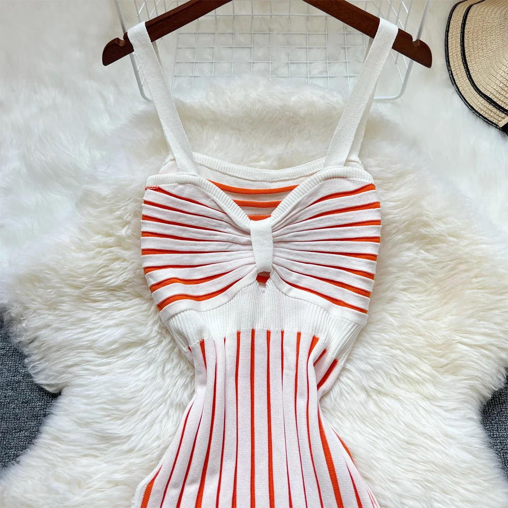 YuooMuoo Chic Mode Sexy Bandjes Mini Jurk Vrouwen Hoge Taille Y2K Bodycon Feestjurk Vakantie Stijl Dame Strand Vestidos outfits