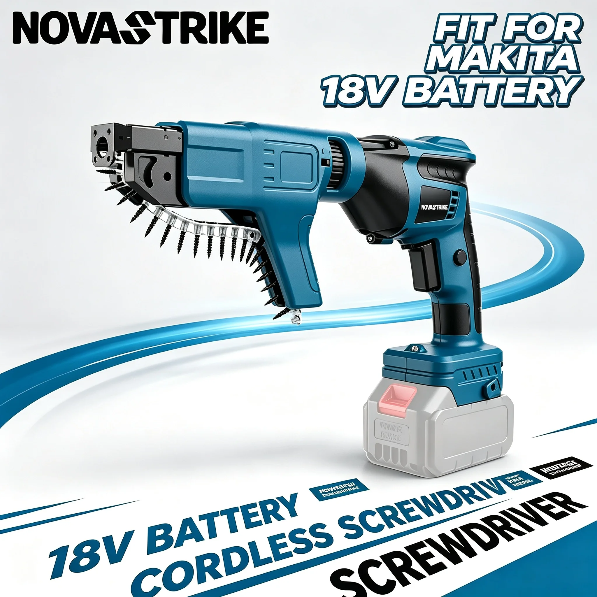 Trapano avvitatore a batteria senza fili 2-in-1, con motore a spazzole, per batterie Makita da 18 V, utensile multifunzione (solo utensile), trapano/avvitatore.