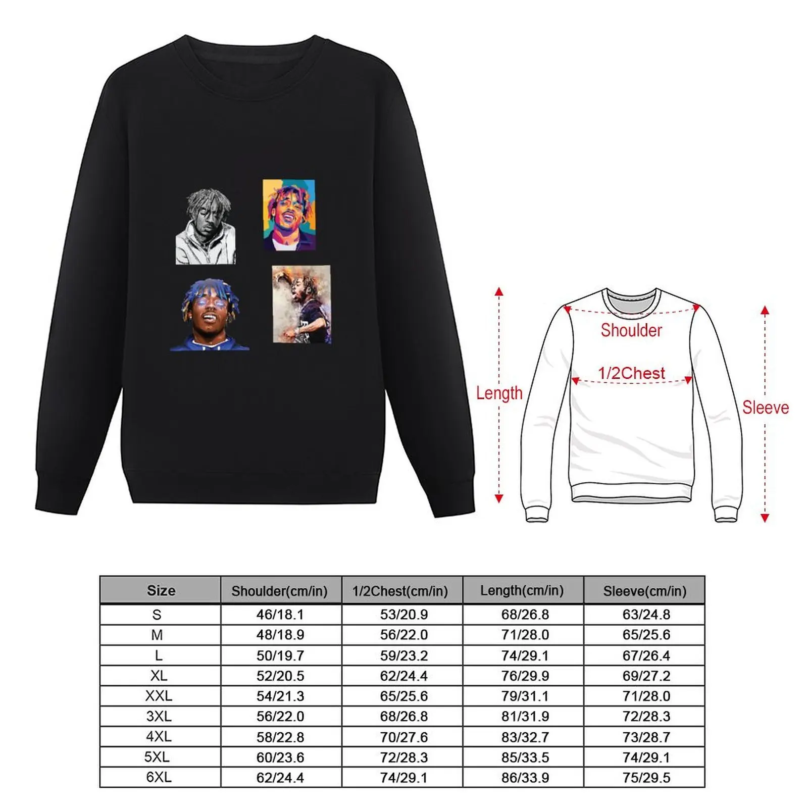 Group Stickers lil uzi Pullover men's clothing male clothes graphic t shirts men men clothing men's sweatshirts