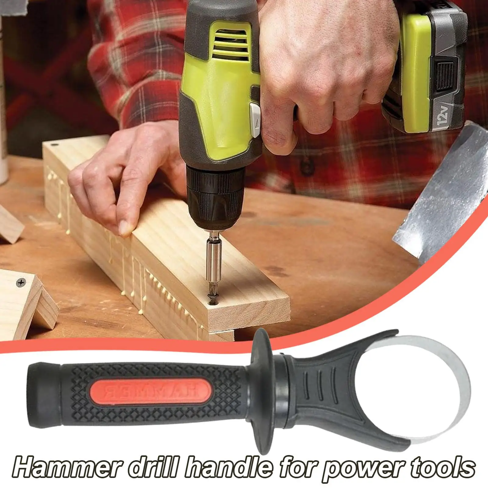 

Electric Hammer Drill Handle Side Front Auxiliary Handle For Power Tool Adjustable Electric Drill Replacement For Work Furniture