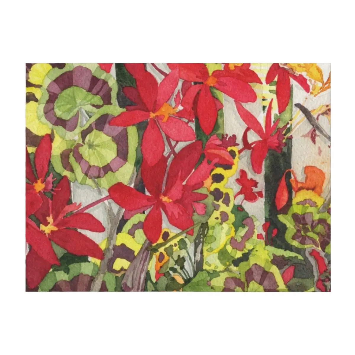 

Red Pelargoniums in Alameda Throw Blanket Luxury St Stuffeds For Sofa Thin Hairy Blankets