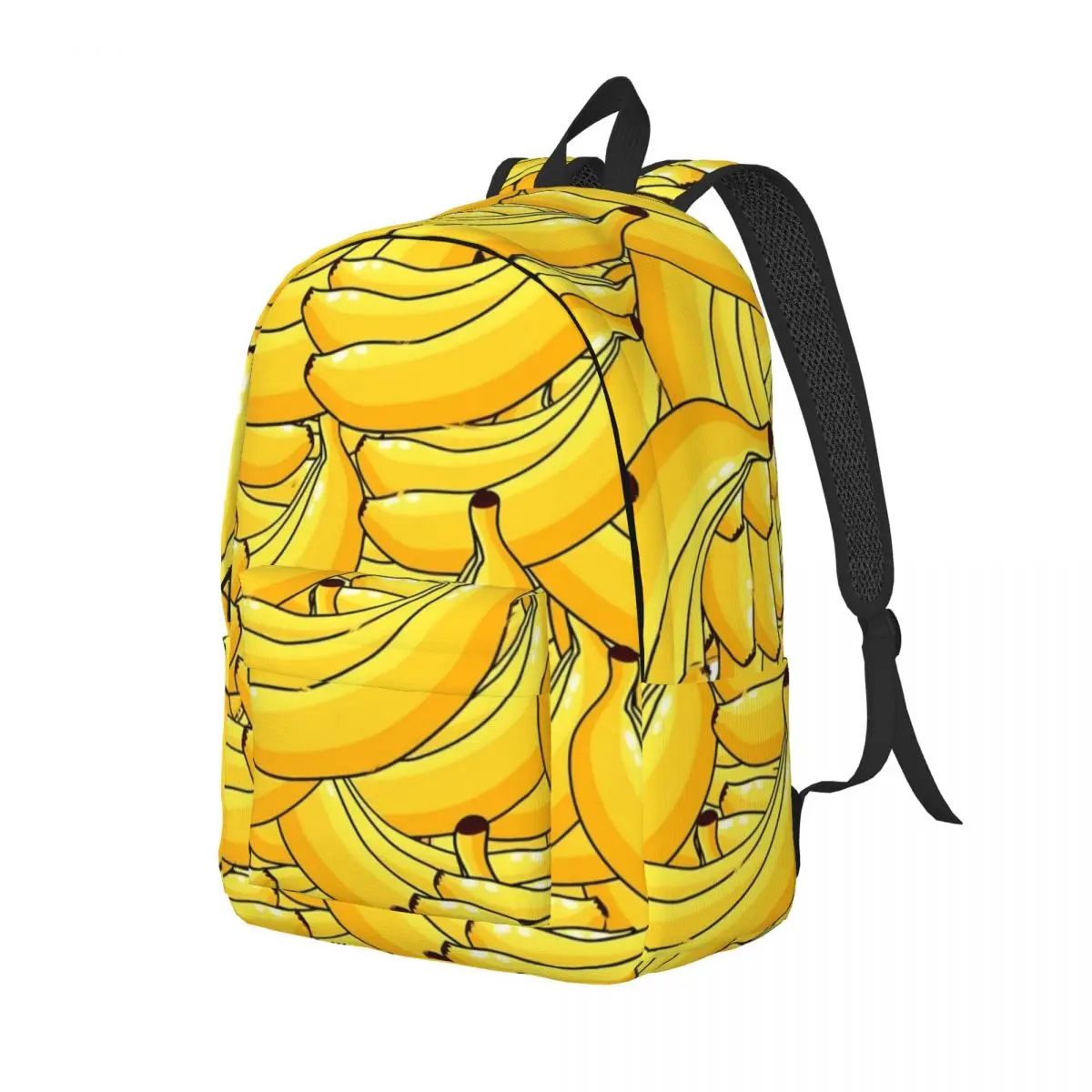 Banana Fresh Backpack Yellow Fruit Student Polyester Hiking Backpacks Large Fashion High School Bags Rucksack