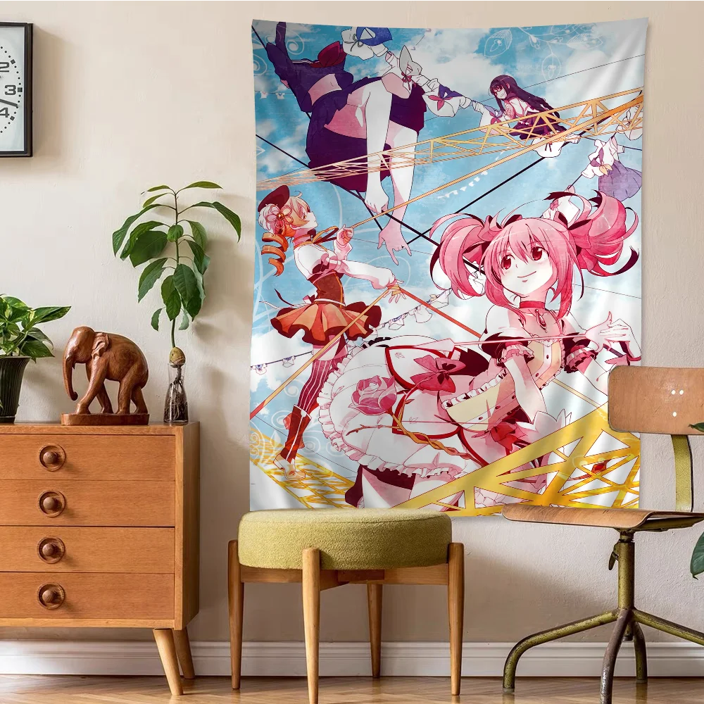 Puella Magi Madoka Magica Cartoon Tapestry For Living Room Home Dorm Decor INS Home Decor